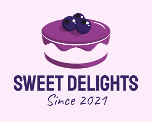 Sweet Blueberry Cake  logo design