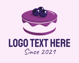 Cute Cake - Sweet Blueberry Cake logo design