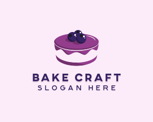 Sweet Blueberry Cake  logo design