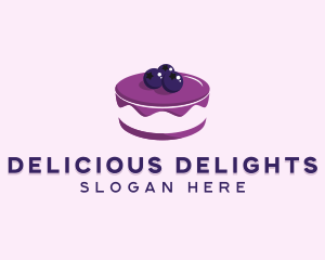 Sweet Blueberry Cake  logo design