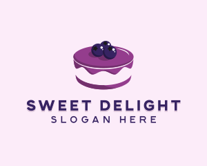 Sweet Blueberry Cake  logo design