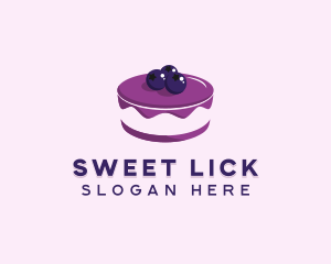 Sweet Blueberry Cake  logo design