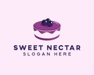 Sweet Blueberry Cake  logo design