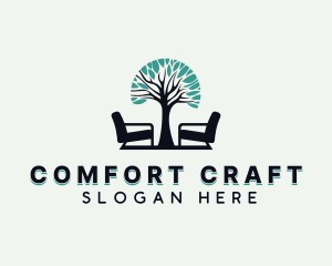 Upholsterer - Tree Chair Furniture logo design