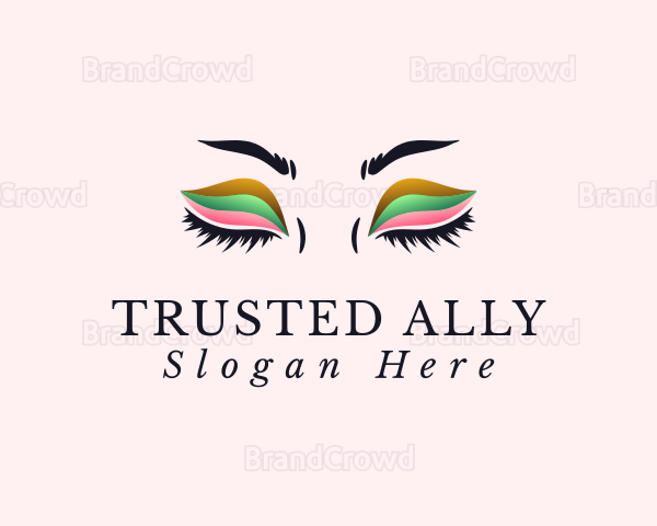 Colorful Eyeshadow Lashes Logo