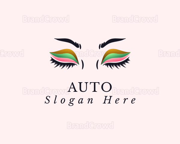 Colorful Eyeshadow Lashes Logo