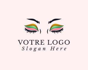 Colorful Eyeshadow Lashes Logo