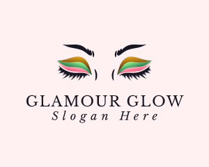 Eyeshadow - Colorful Eyeshadow Lashes logo design