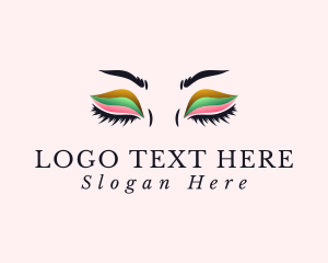 Lashes - Colorful Eyeshadow Lashes logo design