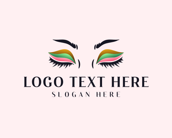 Lashes - Makeup Eyeshadow Lashes logo design
