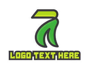 Green Hexagon - Modern Eco Number 7 logo design