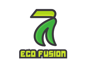 Hybrid - Modern Eco Number 7 logo design