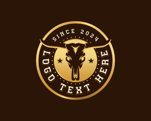 Steakhouse - Cattle Bull Skull logo design