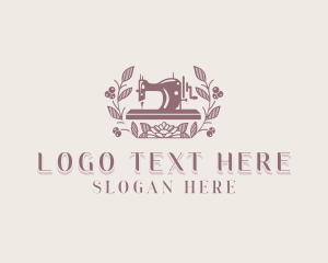 Sew - Floral Sewing Alteration logo design