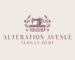 Floral Sewing Alteration logo design