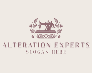 Floral Sewing Alteration logo design