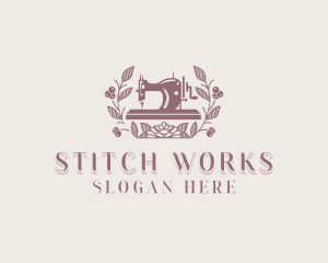 Floral Sewing Alteration logo design