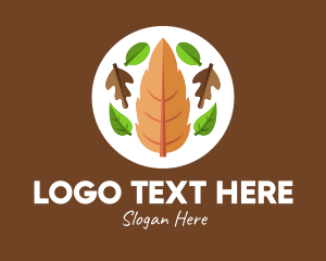 Eco Park - Nature Fall Leaves logo design