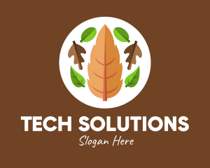 Organic Products - Nature Fall Leaves logo design