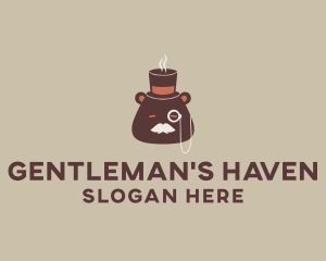 Cartoon Gentleman Bear logo design