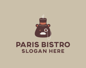 Cartoon Gentleman Bear logo design