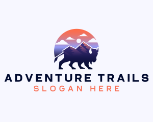 Buffalo Bison Adventure logo design