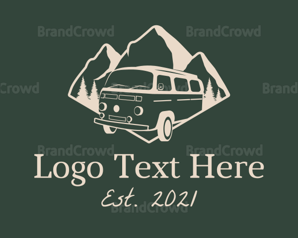 Camping Travel Van Logo
