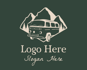 Camping Travel Van Logo