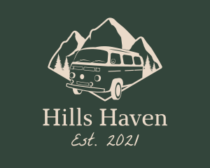 Camping Travel Van logo design