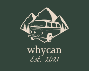 Campsite - Camping Travel Van logo design