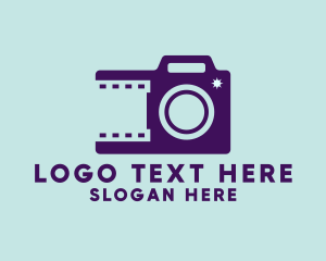 Camera Film Strip Photography  logo design