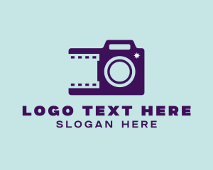 Lens - Camera Film Strip Photography logo design