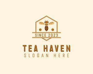 Honey Bee Honeycomb logo design