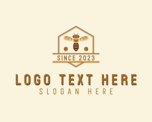 Honey Bee Honeycomb Logo