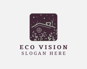 Eco Leaves House logo design