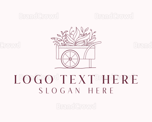 Wheelbarrow Lawn Gardening Logo