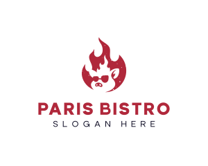 Pig Sunglasses BBQ Restaurant logo design