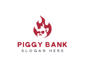 Pig Sunglasses BBQ Restaurant logo design