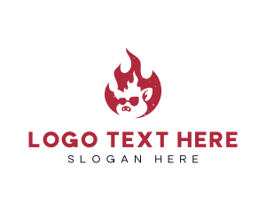 Hot - Pig Sunglasses BBQ Restaurant logo design