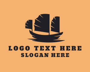 Galley - Ancient Chinese Ship logo design