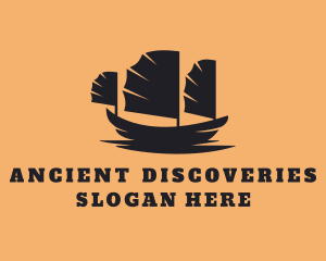 Ancient Chinese Ship logo design