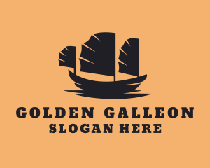 Galleon - Ancient Chinese Ship logo design