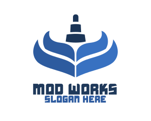 Mod - Blue Vape Smoke logo design