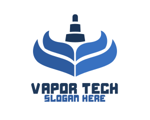 Vapor - Blue Vape Smoke logo design
