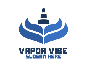 Blue Vape Smoke logo design