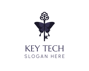 Key - Precious Butterfly Key logo design