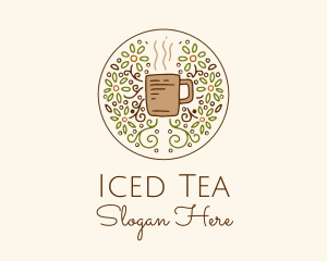 Organic Teahouse Drink  logo design