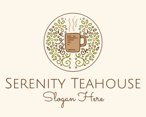 Organic Teahouse Drink  logo design