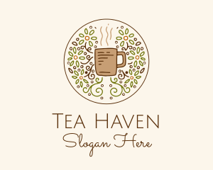 Organic Teahouse Drink  logo design