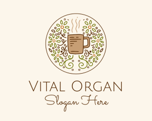 Organic Teahouse Drink  logo design